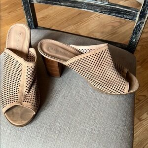 Top Moda Women's Beige Heeled Sandals